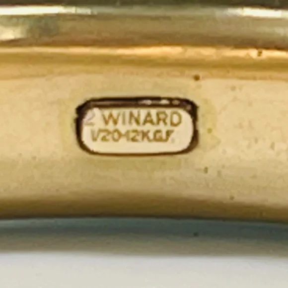 Vintage Winard 12K Gold Filled Hinged Bangle Bracelet - Picture 13 of 15